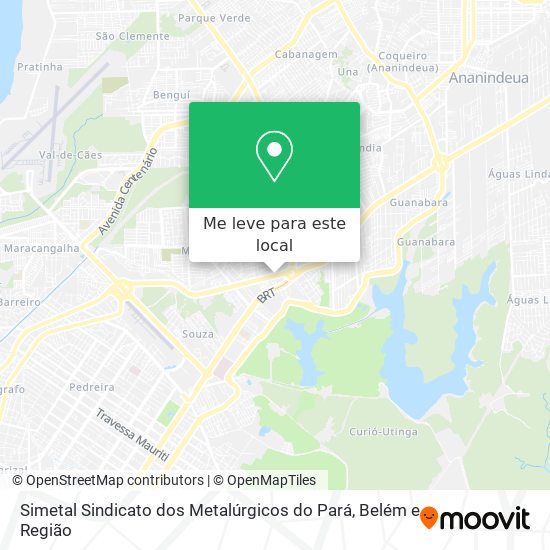 Simetal Sindicato dos Metalúrgicos do Pará mapa