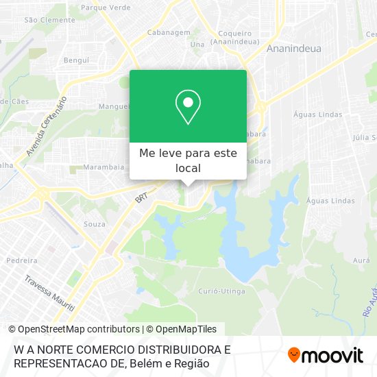 W A NORTE COMERCIO DISTRIBUIDORA E REPRESENTACAO DE mapa