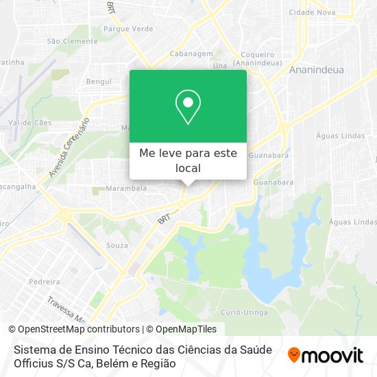 Sistema de Ensino Técnico das Ciências da Saúde Officius S / S Ca mapa