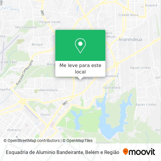 Esquadria de Aluminio Bandeirante mapa