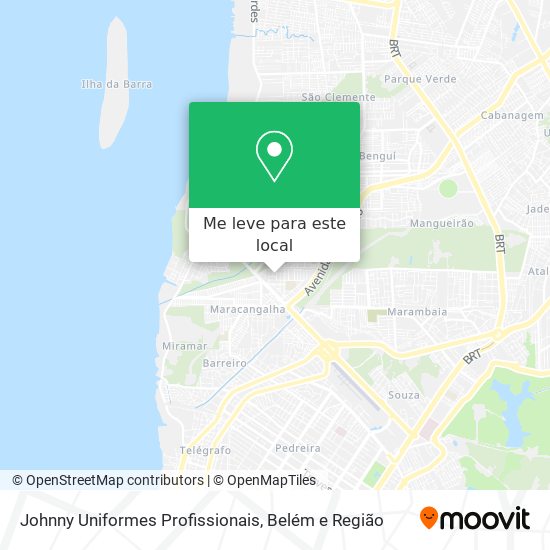 Johnny Uniformes Profissionais mapa