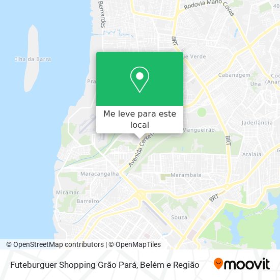 Futeburguer Shopping Grão Pará mapa