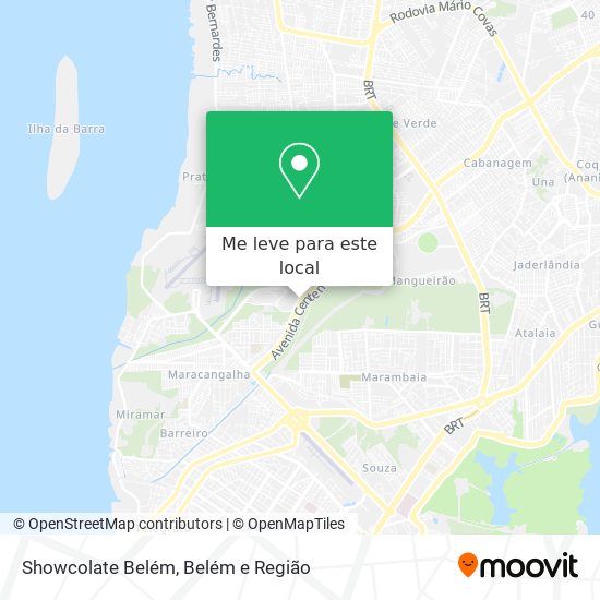 Showcolate Belém mapa