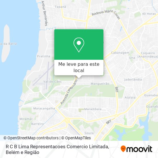 R C B Lima Representacoes Comercio Limitada mapa