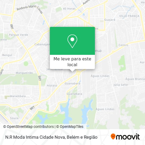 N.R Moda Intima Cidade Nova mapa