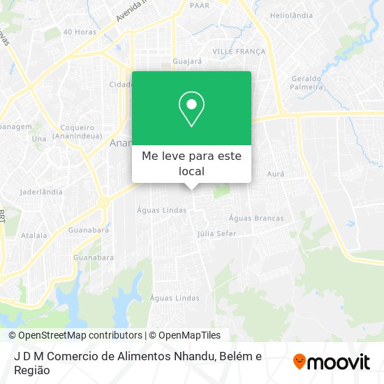 J D M Comercio de Alimentos Nhandu mapa