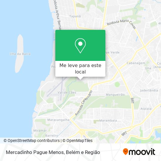 Mercadinho Pague Menos mapa