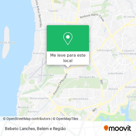 Bebeto Lanches mapa