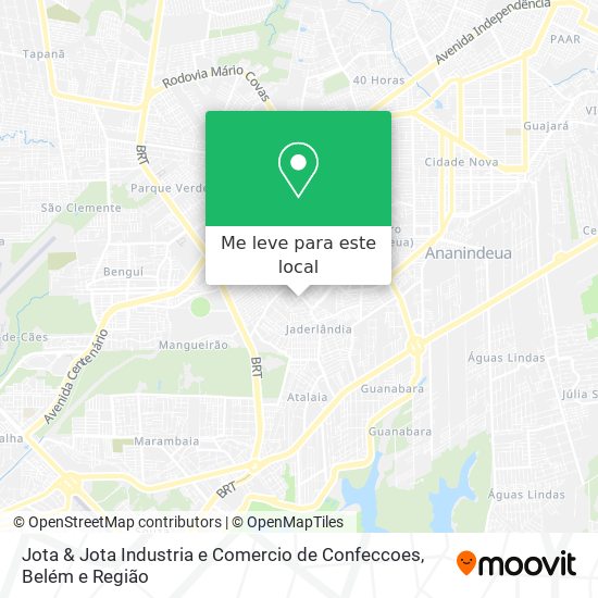 Jota & Jota Industria e Comercio de Confeccoes mapa