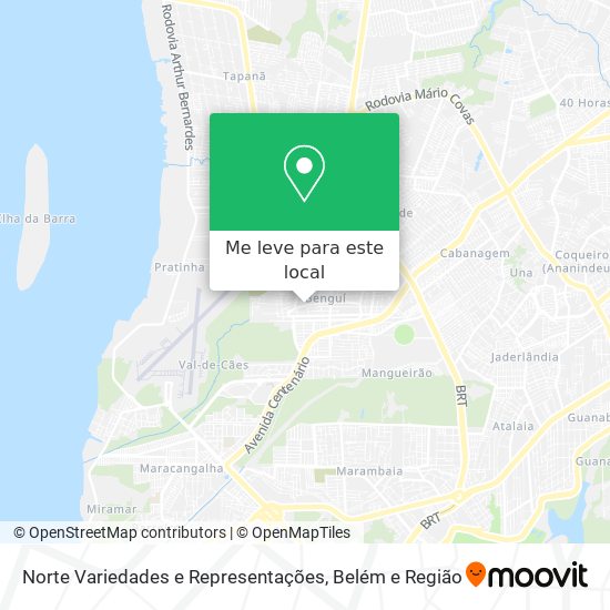 Norte Variedades e Representações mapa
