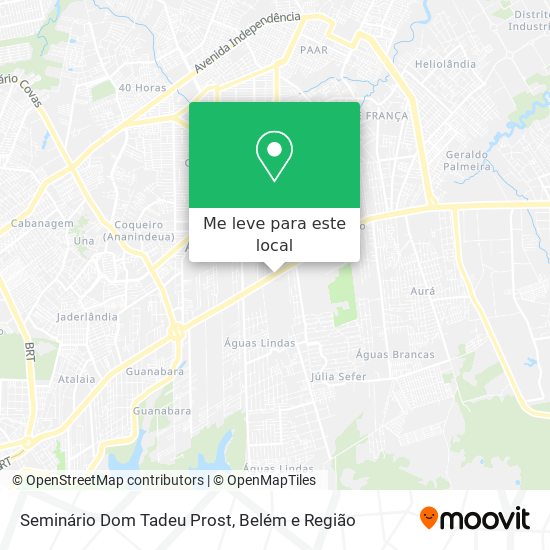 Seminário Dom Tadeu Prost mapa