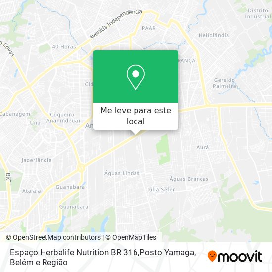 Espaço Herbalife Nutrition BR 316,Posto Yamaga mapa
