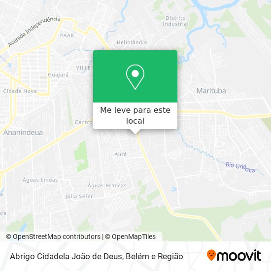 Abrigo Cidadela João de Deus mapa