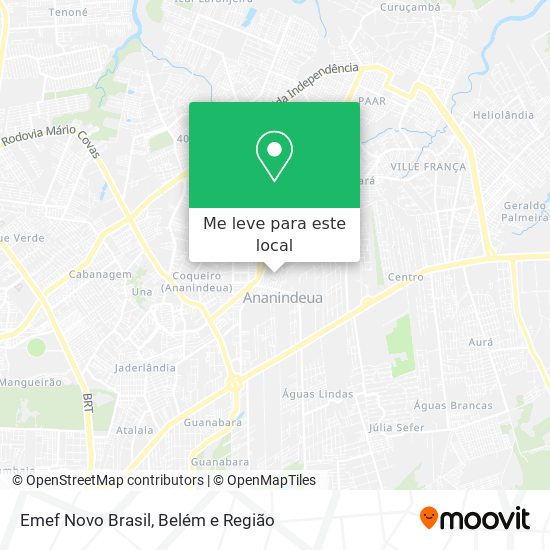 Emef Novo Brasil mapa