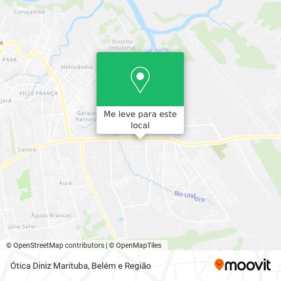 Ótica Diniz Marituba mapa
