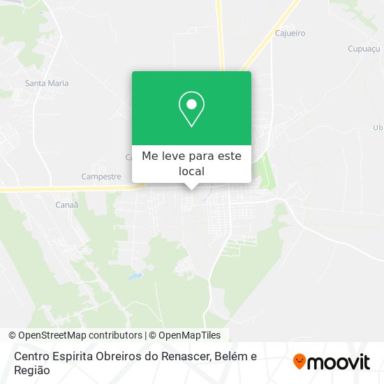 Centro Espirita Obreiros do Renascer mapa