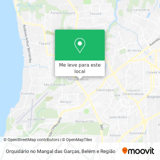 Orquidário no Mangal das Garças mapa