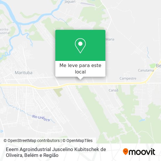 Eeem Agroindustrial Juscelino Kubitschek de Oliveira mapa