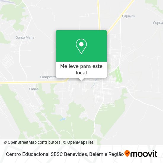 Centro Educacional SESC Benevides mapa