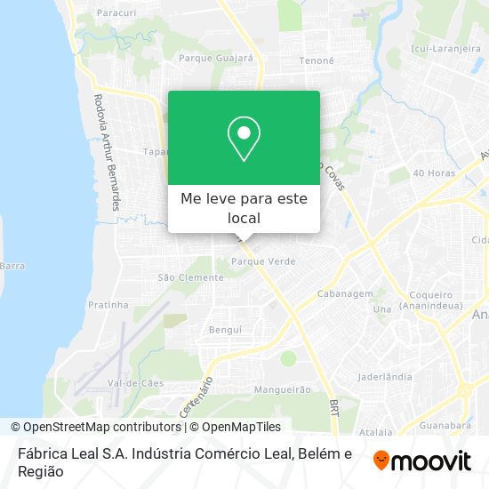Fábrica Leal S.A. Indústria Comércio Leal mapa