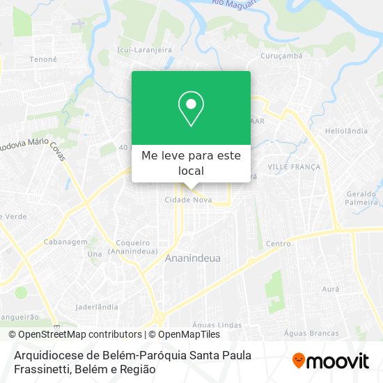 Arquidiocese de Belém-Paróquia Santa Paula Frassinetti mapa