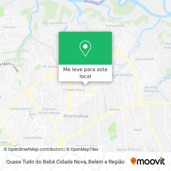 Quase Tudo do Bebê Cidade Nova mapa