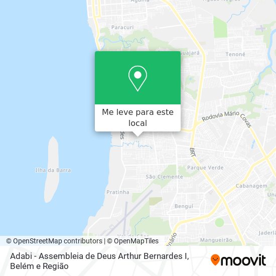 Adabi - Assembleia de Deus Arthur Bernardes I mapa