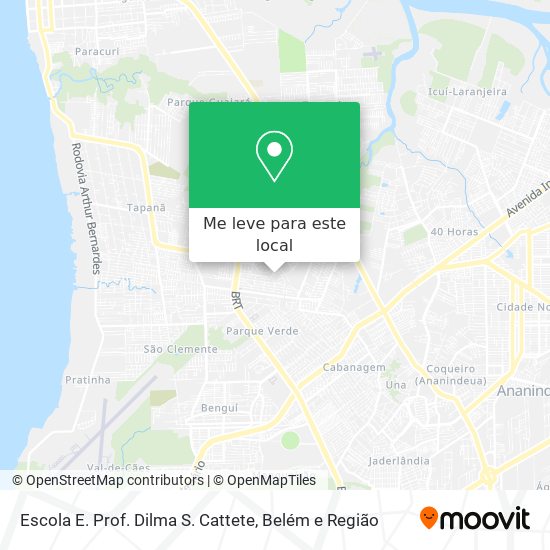 Escola E. Prof. Dilma S. Cattete mapa
