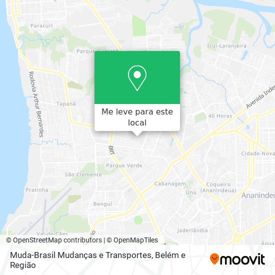 Muda-Brasil Mudanças e Transportes mapa