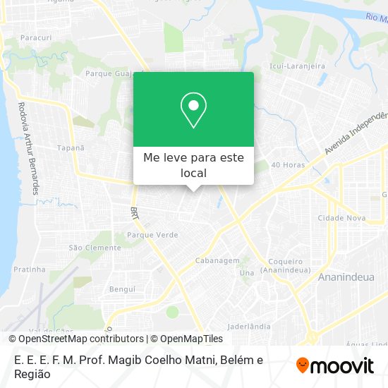 E. E. E. F. M. Prof. Magib Coelho Matni mapa