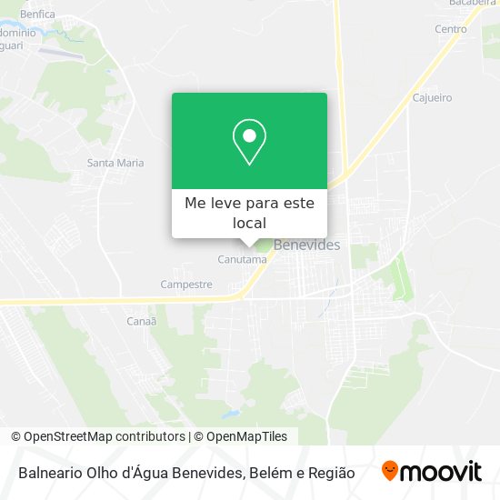 Balneario Olho d'Água Benevides mapa