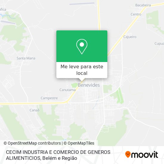 CECIM INDUSTRIA E COMERCIO DE GENEROS ALIMENTICIOS mapa