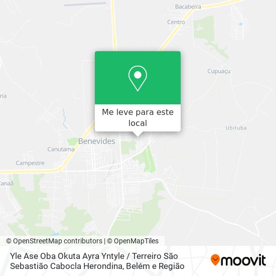 Yle Ase Oba Okuta Ayra Yntyle / Terreiro São Sebastião Cabocla Herondina mapa