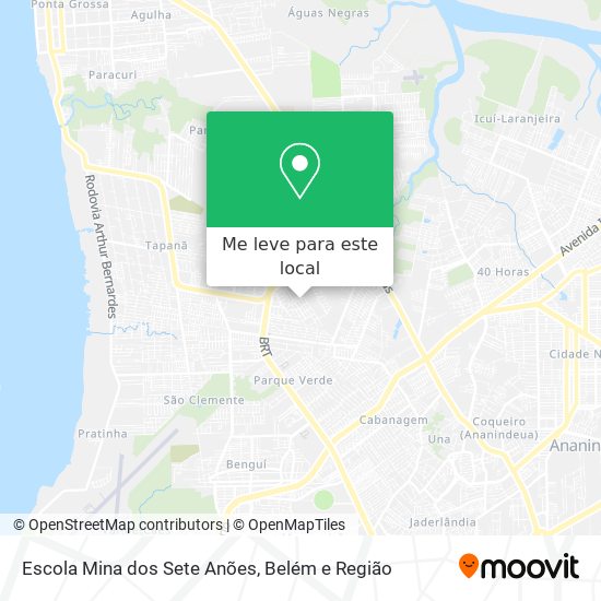 Escola Mina dos Sete Anões mapa