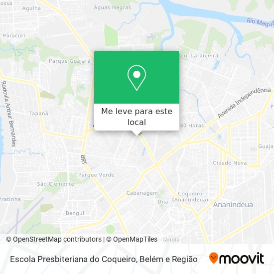 Escola Presbiteriana do Coqueiro mapa