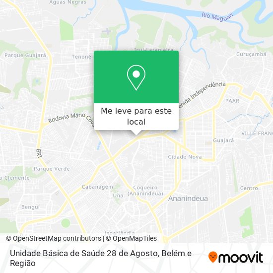 Unidade Básica de Saúde 28 de Agosto mapa