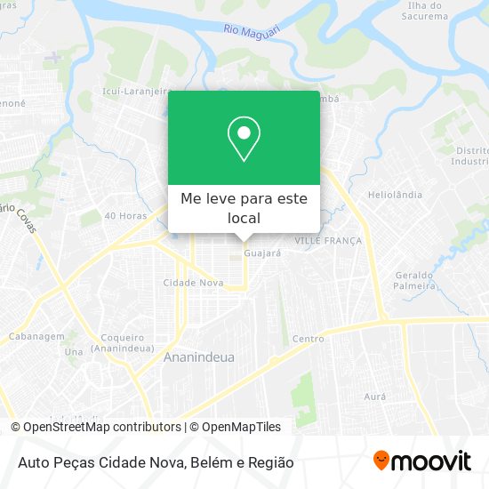 Auto Peças Cidade Nova mapa