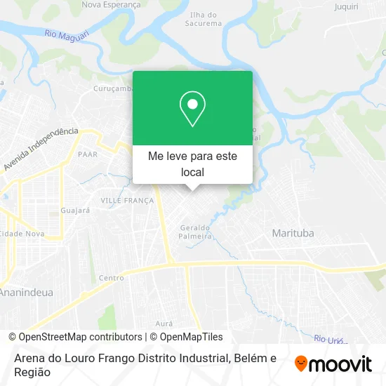 Arena do Louro Frango Distrito Industrial mapa