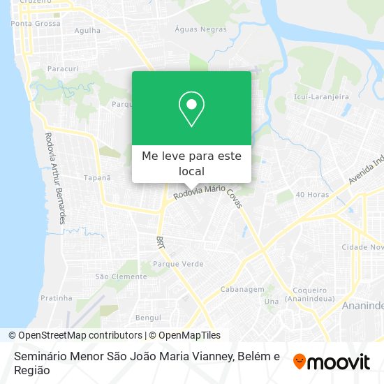 Seminário Menor São João Maria Vianney mapa