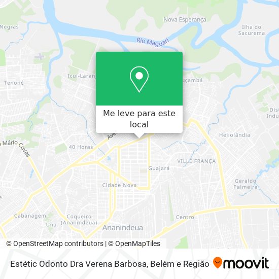 Estétic Odonto Dra Verena Barbosa mapa
