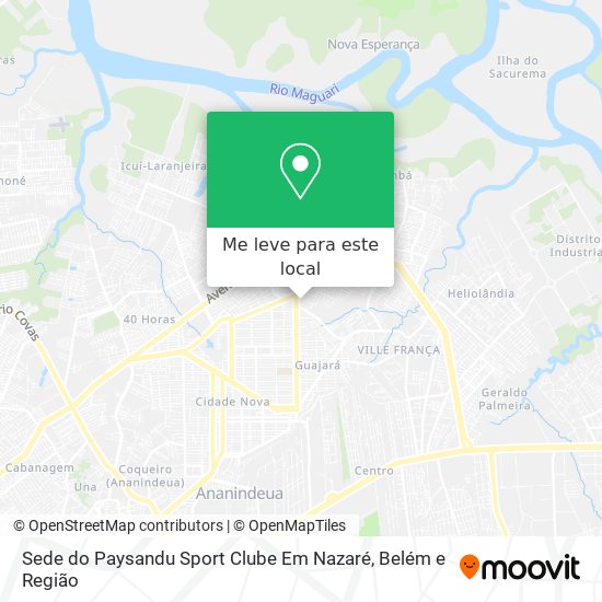 Sede do Paysandu Sport Clube Em Nazaré mapa