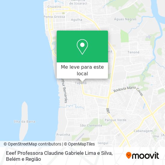 Eeef Professora Claudine Gabriele Lima e Silva mapa