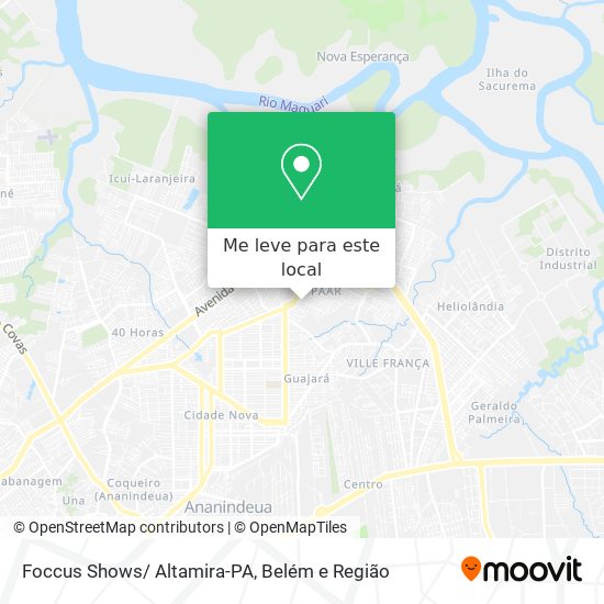 Foccus Shows/ Altamira-PA mapa