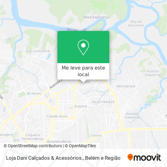 Loja Dani Calçados & Acessórios. mapa