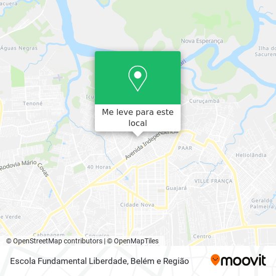 Escola Fundamental Liberdade mapa