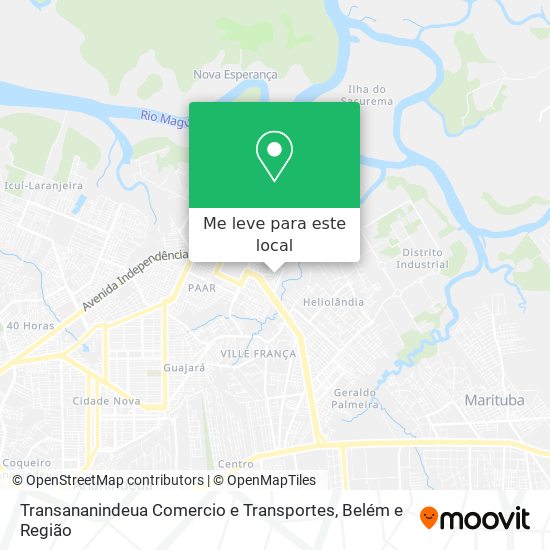 Transananindeua Comercio e Transportes mapa