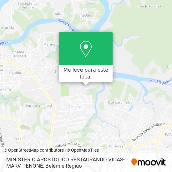 MINISTÉRIO APOSTÓLICO RESTAURANDO VIDAS-MARV-TENONÉ mapa