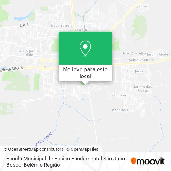 Escola Municipal de Ensino Fundamental São João Bosco mapa