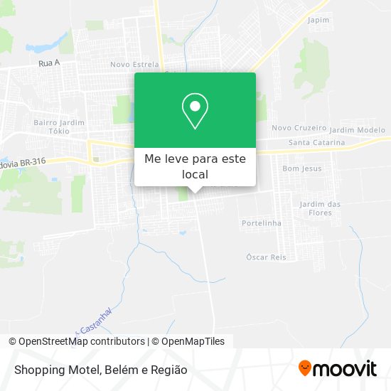 Shopping Motel mapa