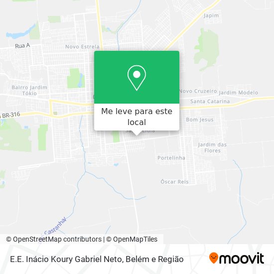 E.E. Inácio Koury Gabriel Neto mapa